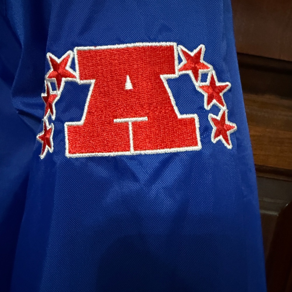 Mitchell & Ness Royal Blue Windbreaker with Patriotic Accents - Picture 3 of 9